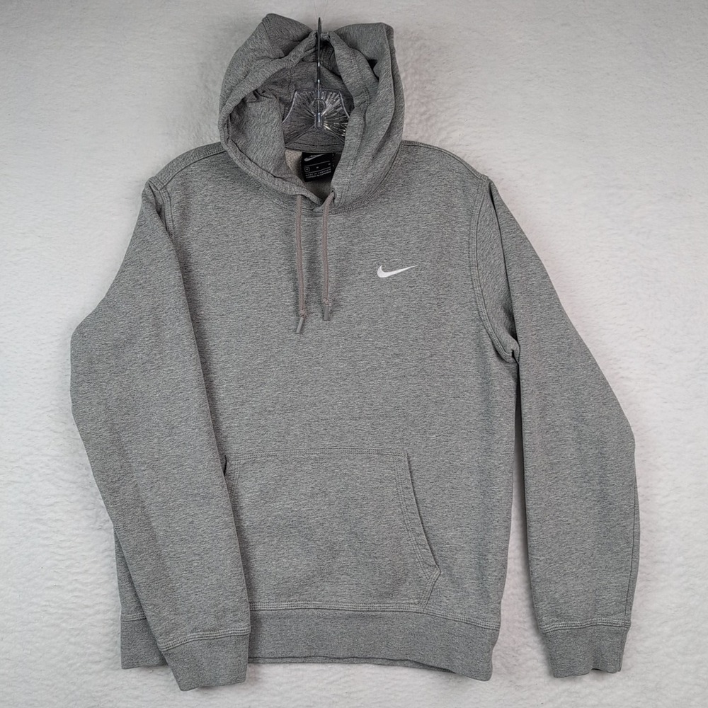 Nike Sportswear Fleece Side Swoosh Pullover Hoodie Gray 826433-063 Men's Size M‎